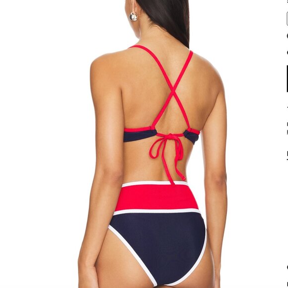 Beach Riot Navy and Red Bikini - Picture 2 of 10